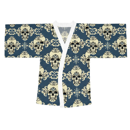 Skulls Long Sleeve Kimono Robe (AOP)