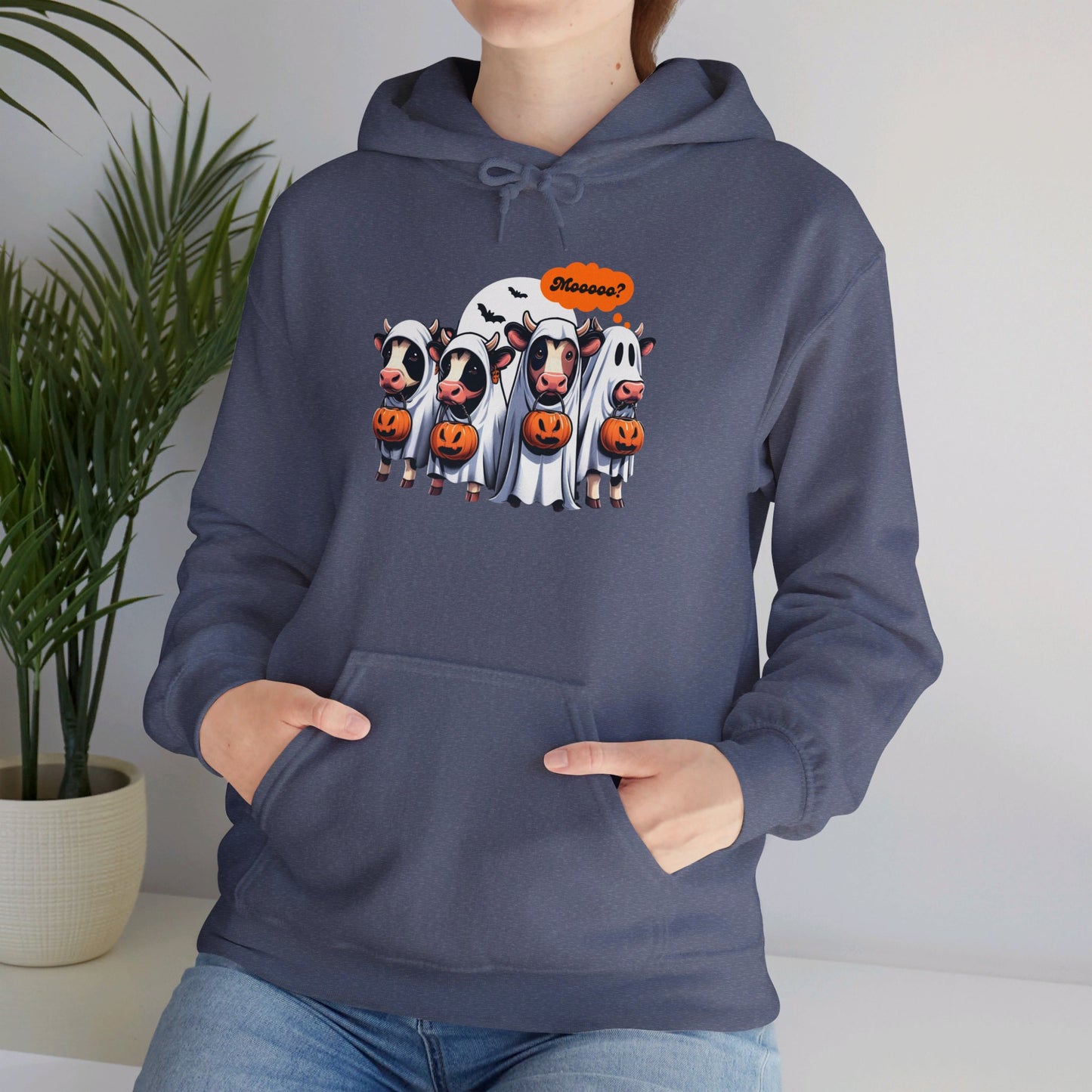 Moo-Boo-tacular Halloween Hoodie - Unisex Heavy Blend™ Hooded Sweatshirt