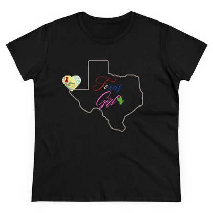 El Paso Texas Girl Women's Midweight Cotton Tee