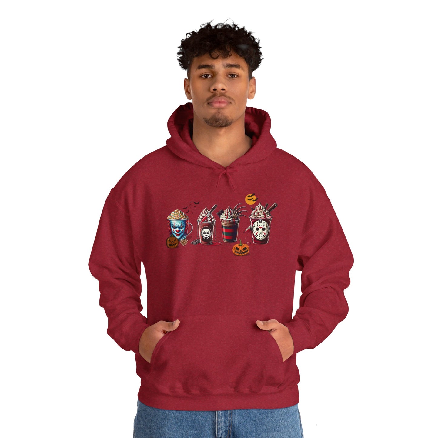 Horror Icons Frappe Sweater - Unisex Heavy Blend™ Hooded Sweatshirt