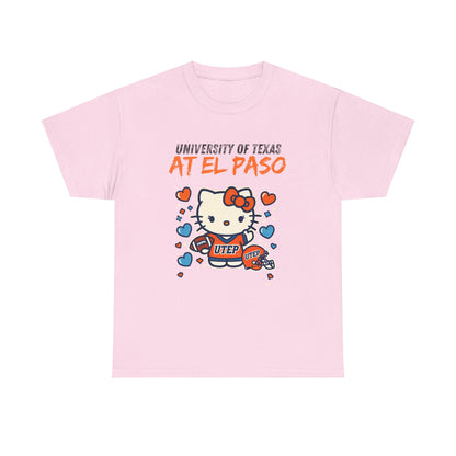 UTEP Hello Kitty Shirt  Unisex Heavy Cotton Tee