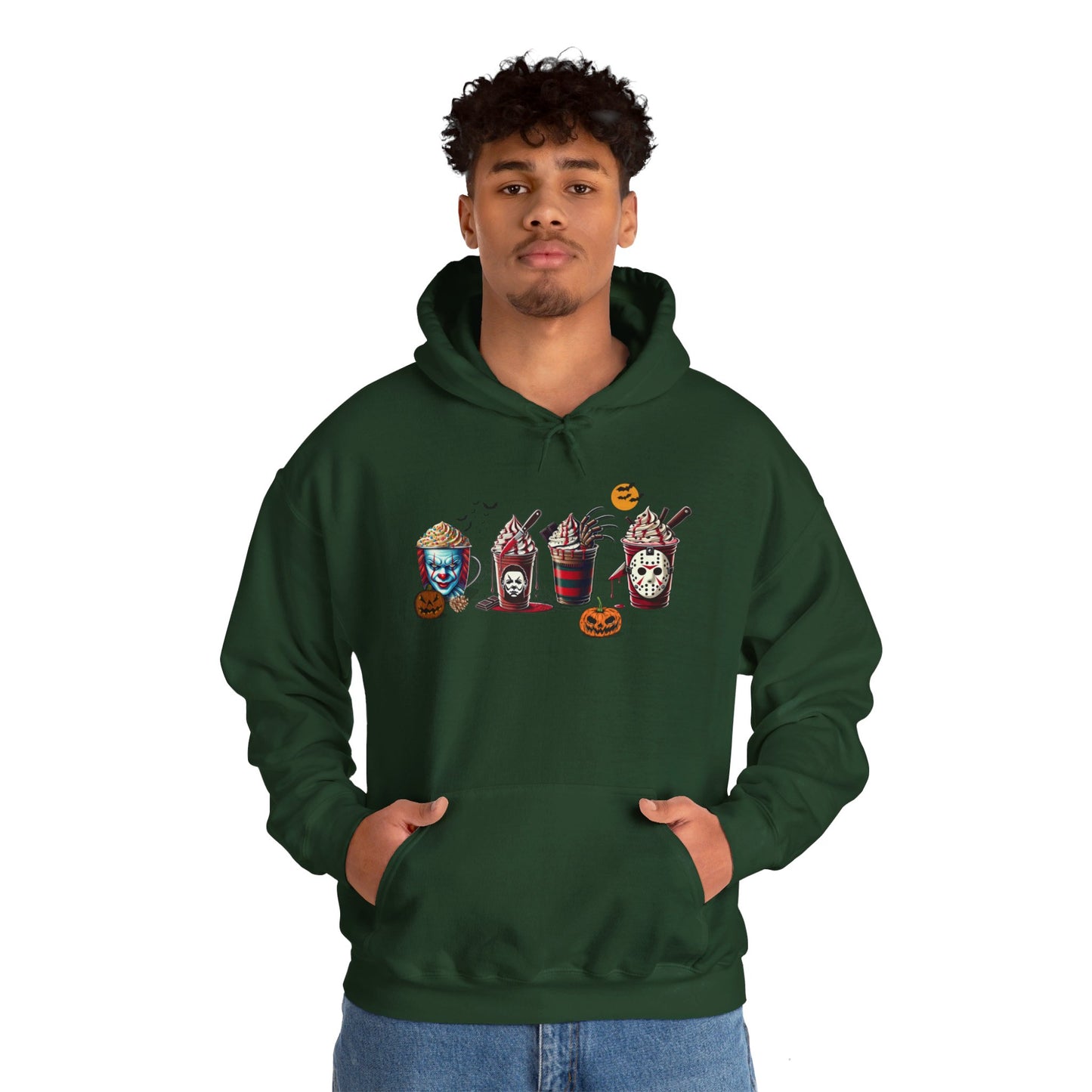 Horror Icons Frappe Sweater - Unisex Heavy Blend™ Hooded Sweatshirt