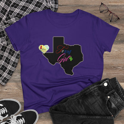 El Paso Texas Girl Women's Midweight Cotton Tee