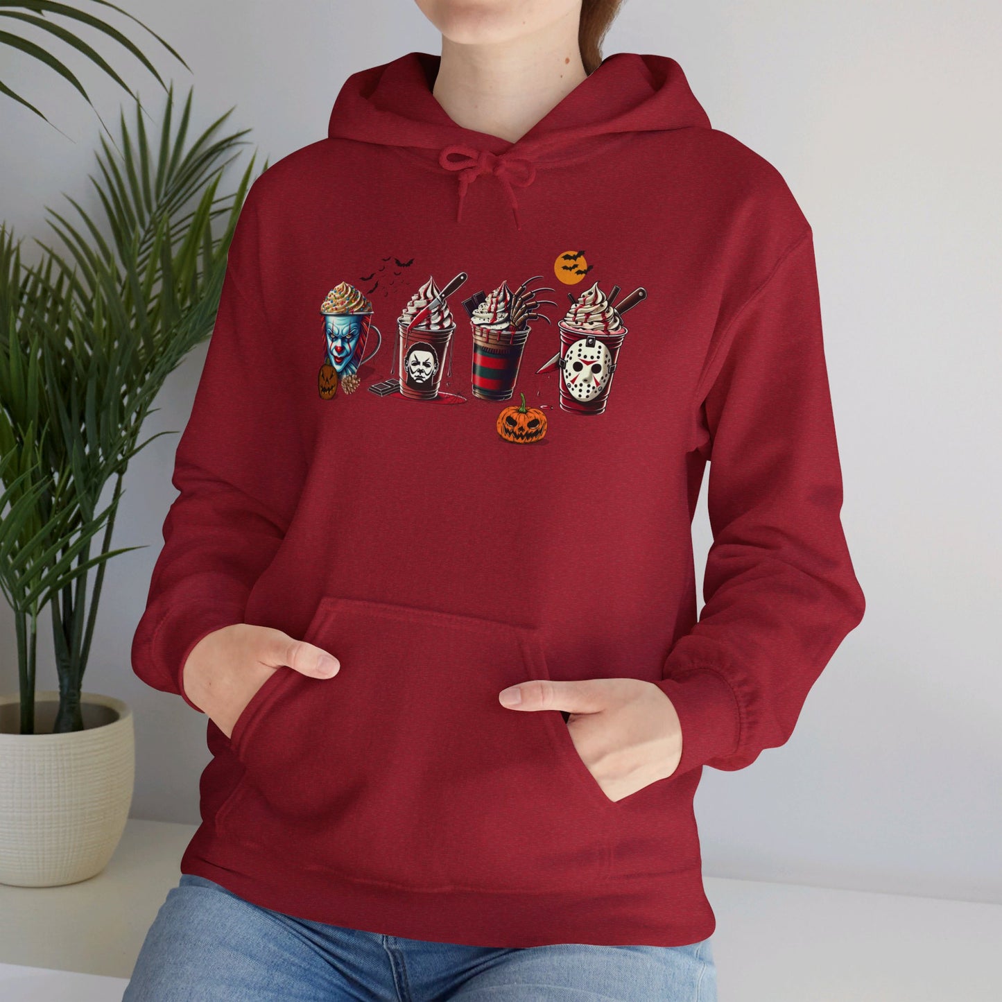 Horror Icons Frappe Sweater - Unisex Heavy Blend™ Hooded Sweatshirt