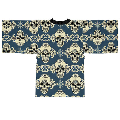 Skulls Long Sleeve Kimono Robe (AOP)