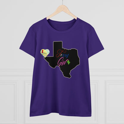 El Paso Texas Girl Women's Midweight Cotton Tee