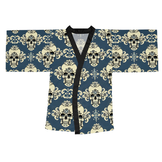 Skulls Long Sleeve Kimono Robe (AOP)