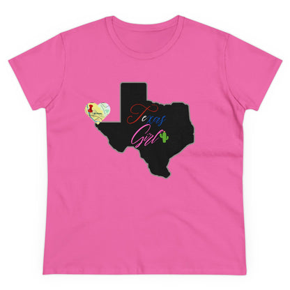 El Paso Texas Girl Women's Midweight Cotton Tee