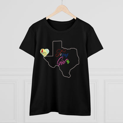 El Paso Texas Girl Women's Midweight Cotton Tee