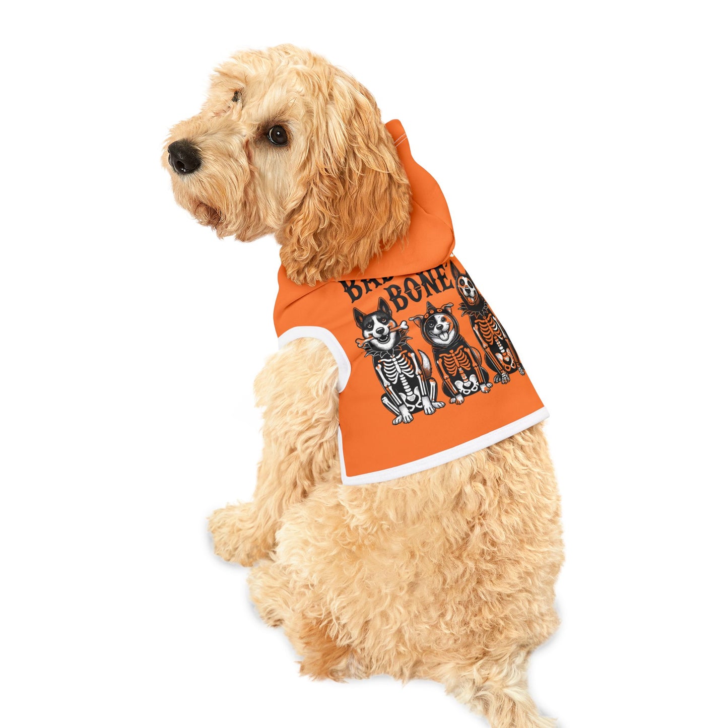 Pet Hoodie- Halloween Doggy "Bad to the Bone" hoodie