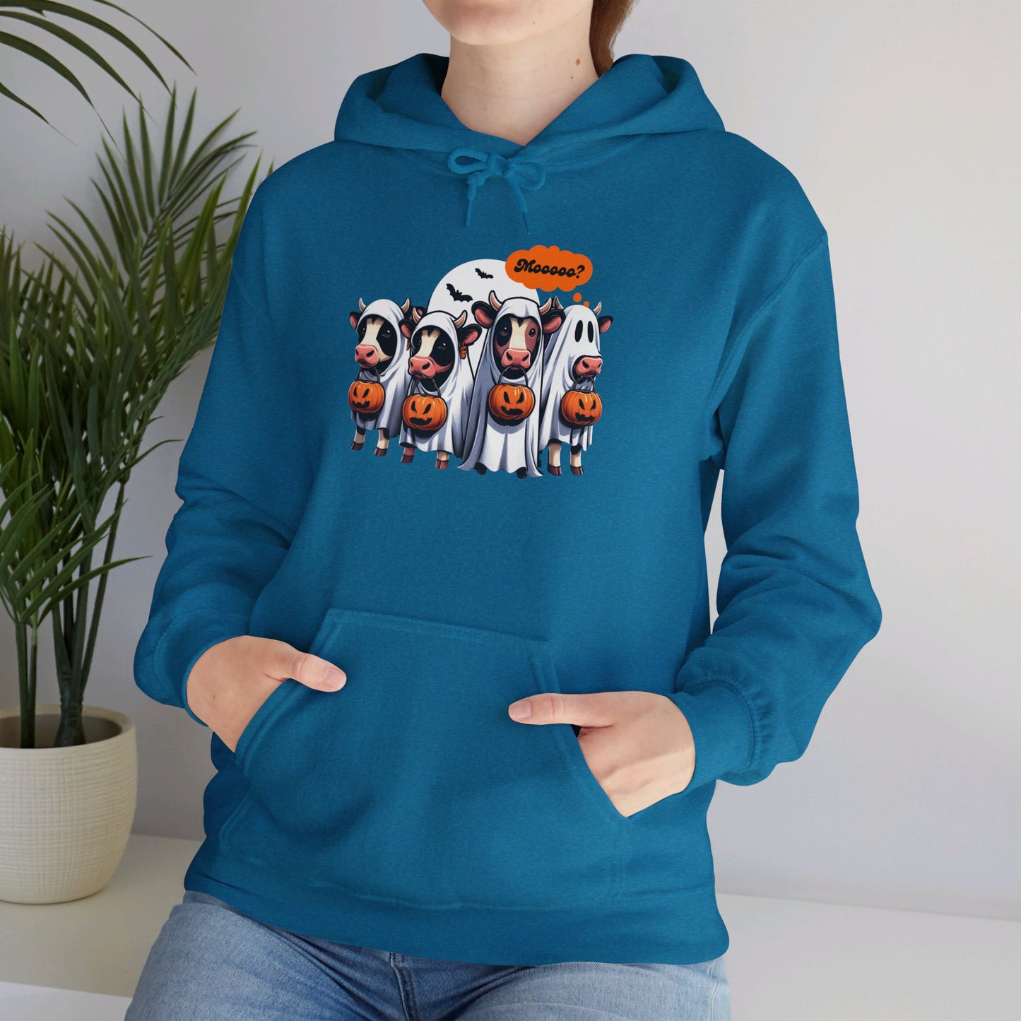 Moo-Boo-tacular Halloween Hoodie - Unisex Heavy Blend™ Hooded Sweatshirt