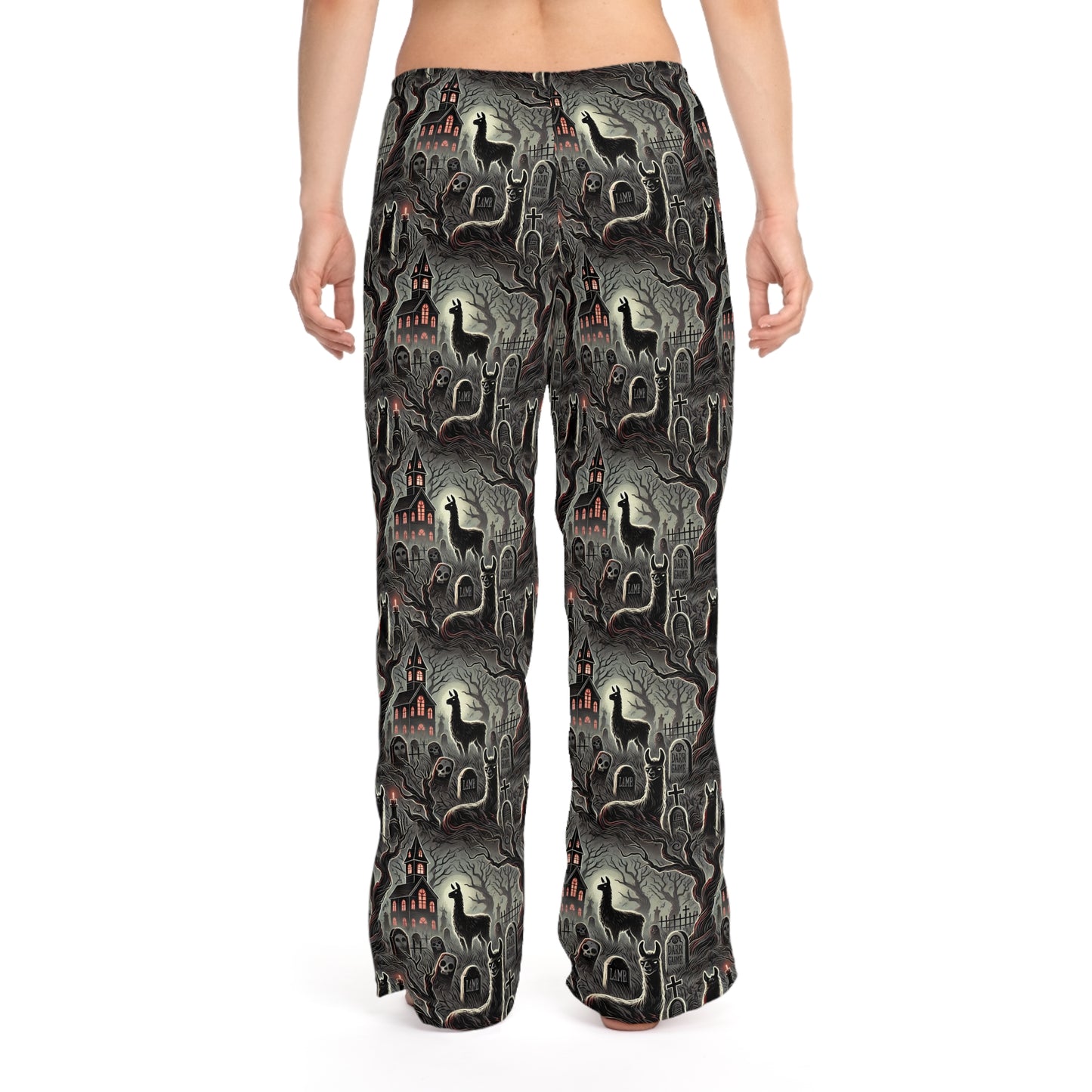 Graveyard Lurkers Llama Pajama Pants - Unisex Pajama Pants (AOP)