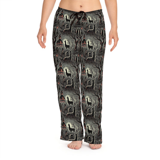 Graveyard Lurkers Llama Pajama Pants - Unisex Pajama Pants (AOP)