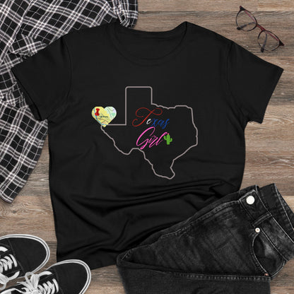 El Paso Texas Girl Women's Midweight Cotton Tee