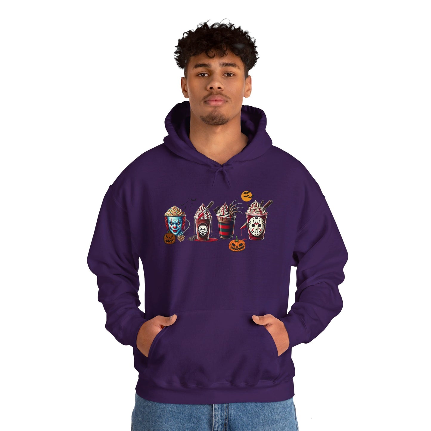 Horror Icons Frappe Sweater - Unisex Heavy Blend™ Hooded Sweatshirt