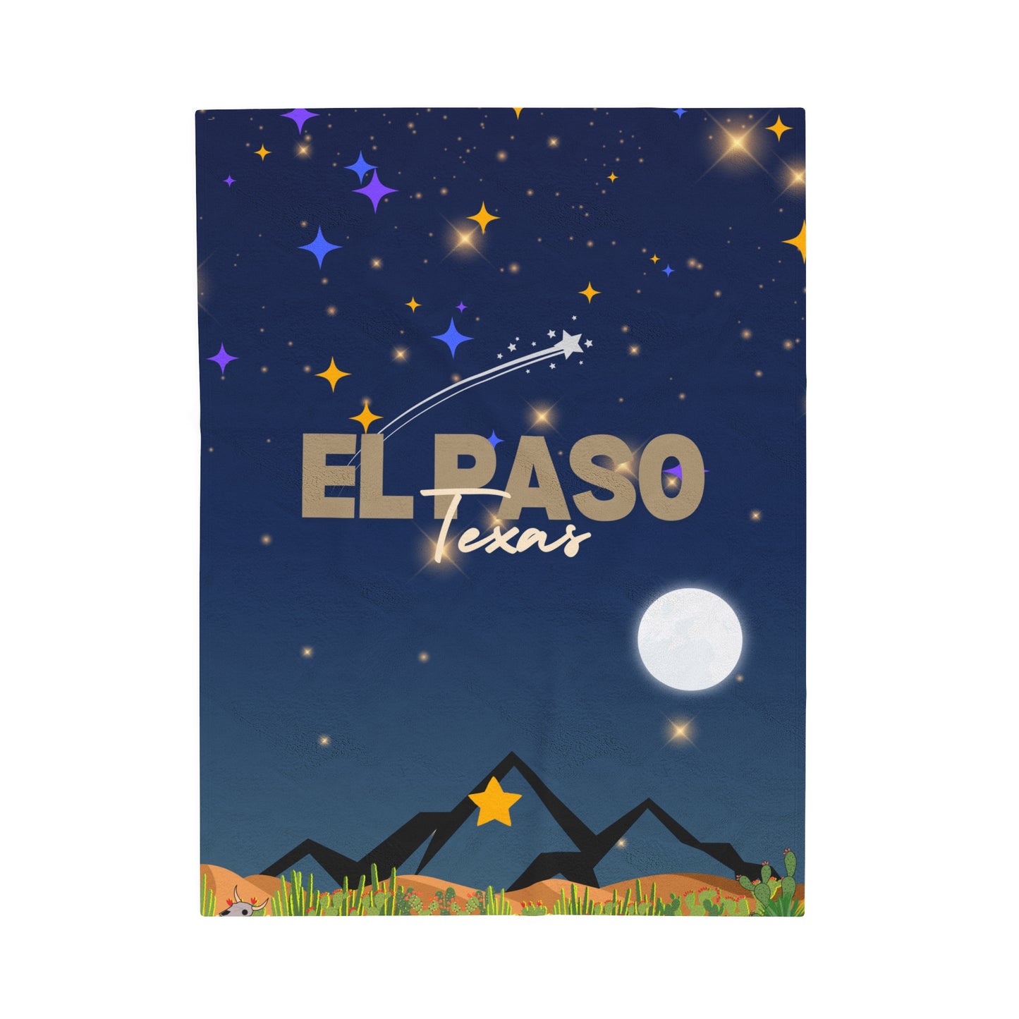 El Paso Sky Blanket - Velveteen Plush Blanket