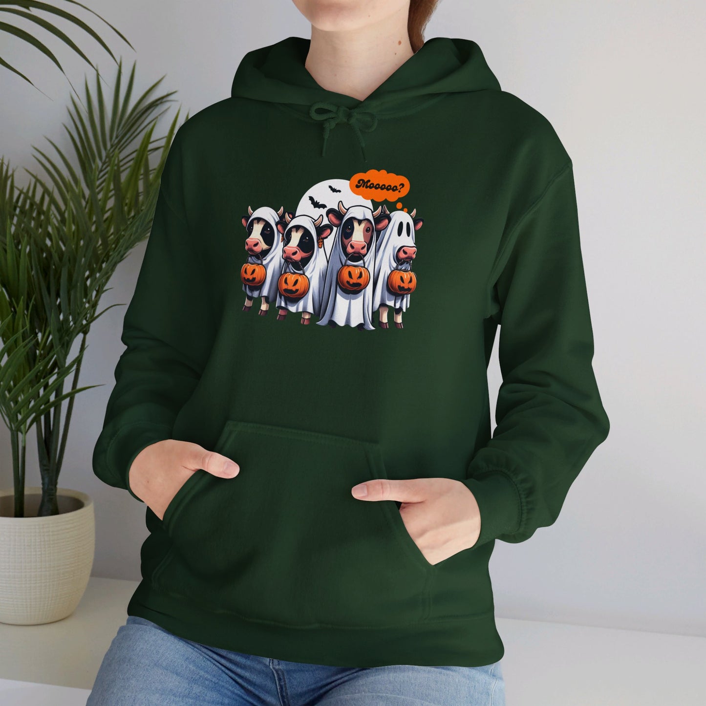 Moo-Boo-tacular Halloween Hoodie - Unisex Heavy Blend™ Hooded Sweatshirt