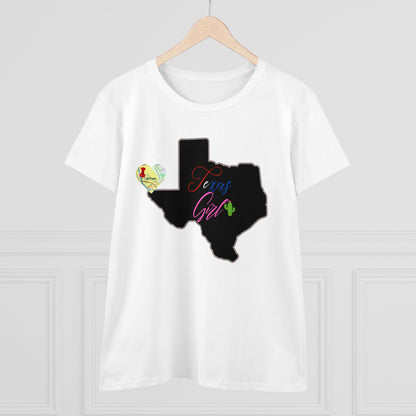 El Paso Texas Girl Women's Midweight Cotton Tee